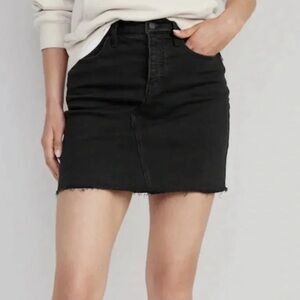 Old Navy Black Denim Skirt, Size 2